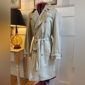 Jigsaw Beige Trench Coat Classic Style Size Large​